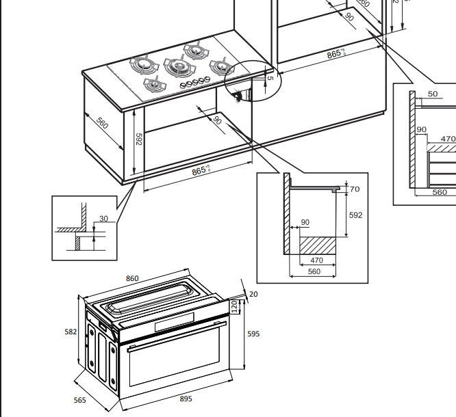 Kleenmaid 90cm Multifunction Oven OMF9642X