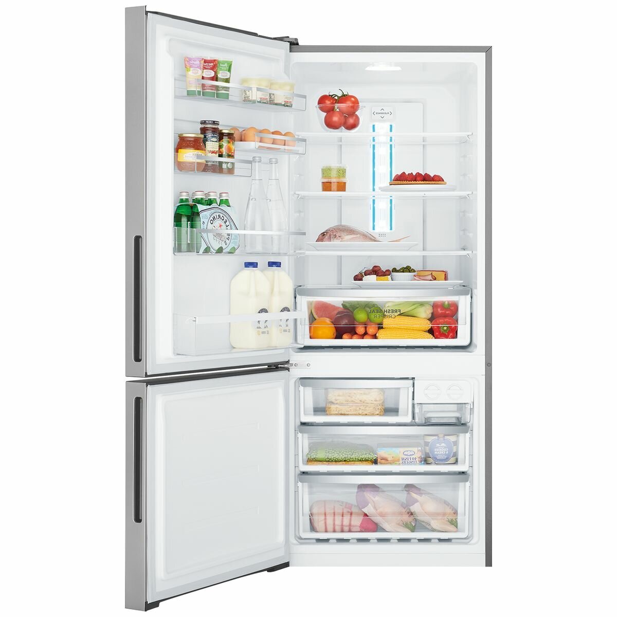 Westinghouse 425L Bottom Mount Fridge Freezer Silver WBE4302AC-L - Factory Seconds Discount