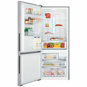 Westinghouse 425L Bottom Mount Fridge Freezer Silver WBE4302AC-L - Factory Seconds Discount