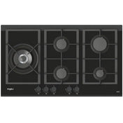 Whirlpool 90cm 5 Burner Gas Cooktop In Black Glass GGW870NBAUS