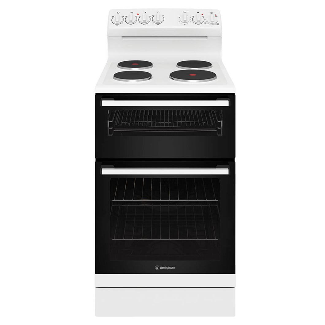 Westinghouse 54cm Freestanding Electric Oven with Solid Cooktop WLE532WC - Factory Seconds Discount
