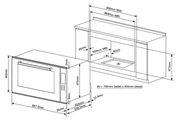 ARC 90cm Built In Black Oven AR90S