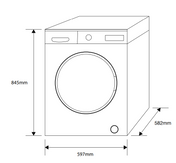 Baumatic 8kg / 4.5kg Front Load Washer Dryer BFWD845 - Clearance