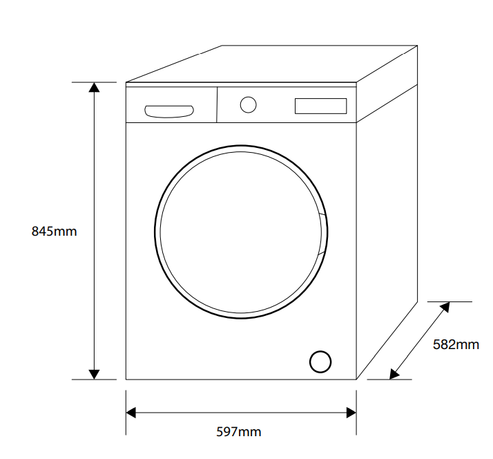 Baumatic 8kg / 4.5kg Front Load Washer Dryer BFWD845 - Clearance