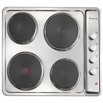 Artusi 60cm Solid Plate Electric Cooktop CAEH1 in Stainless Steel