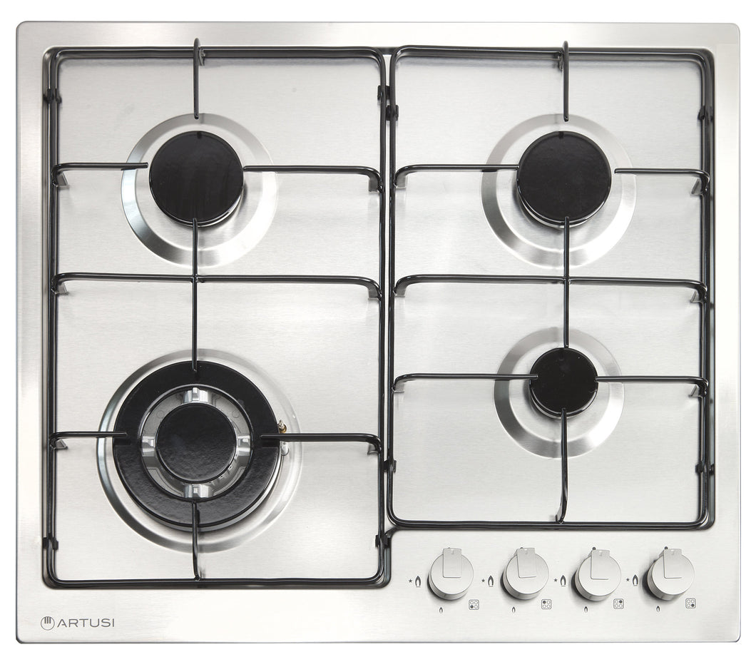 Artusi 60cm Gas Stainless Steel Cooktop CAGH1- Carton Damaged Discount