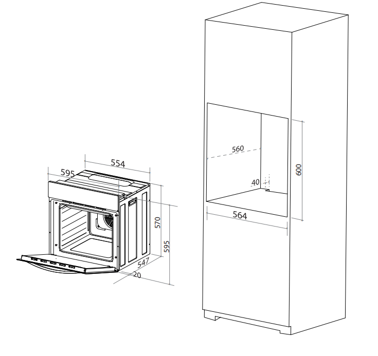 Artusi 60cm Stainless Steel Oven CAO601X-2 - Carton Damaged Discount