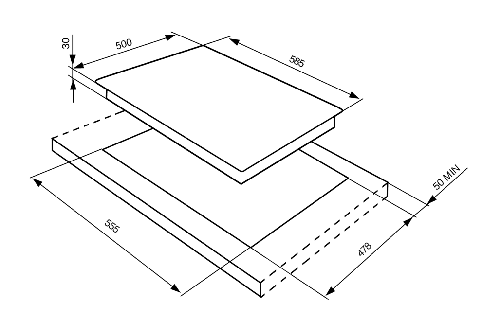 Smeg 60cm Stainless Steel Gas Cooktop CIR66XS3 Factory Seconds Disco