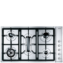 Load image into Gallery viewer, Smeg 90cm Stainless Steel Gas Cooktop CIR93AXS3 - Factory Seconds Discount

