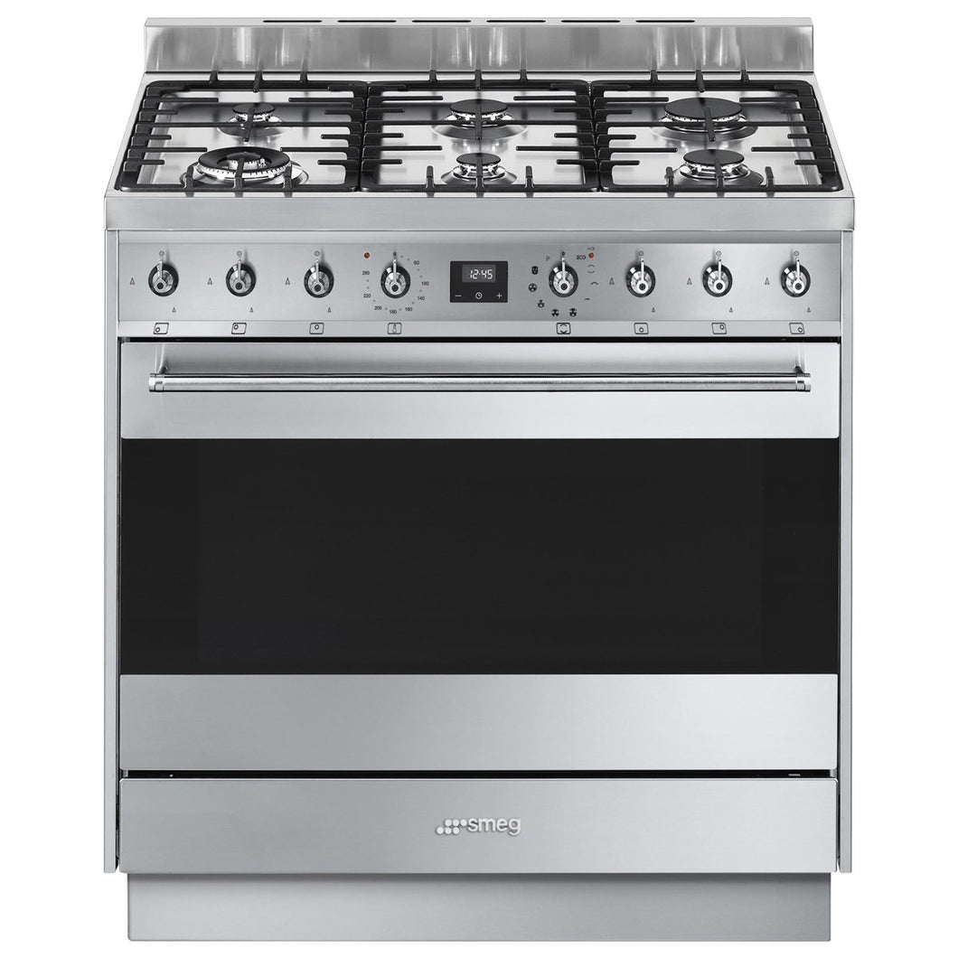 Smeg 90cm Stainless Steel Pyrolytic Freestanding Oven CSP9GMXA - Factory Seconds Discount
