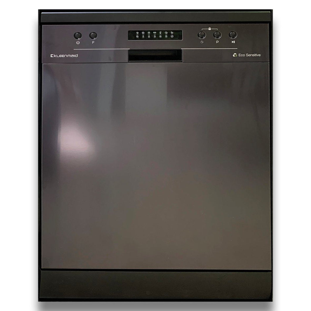 Kleenmaid Black Stainless Steel Freestanding Dishwasher DW6020XB - Factory Seconds