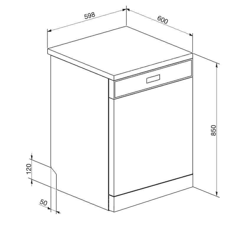 Smeg Stainless Steel Freestanding Dishwasher DWA6315X2 - Factory Seconds Discount
