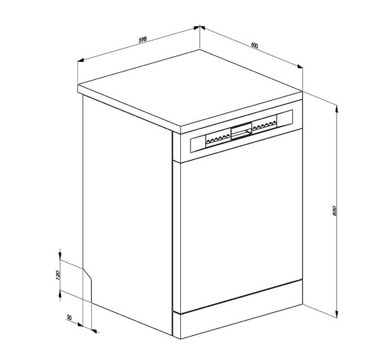 Smeg Stainless Steel Freestanding Dishwasher DWA6315X3 - Factory Seconds Discount