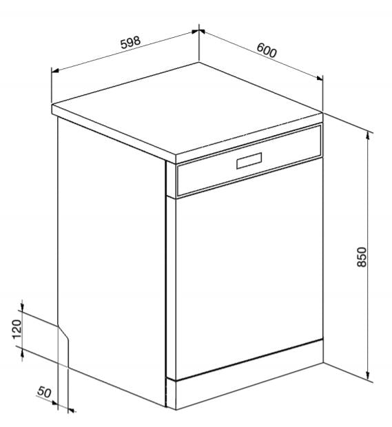 Smeg Stainless Steel Freestanding Dishwasher DWA6314X Factory Second