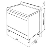 Smeg 90cm Freestanding Oven FS9608AS - Factory Seconds Discount