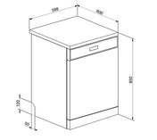 Smeg White Freestanding Dishwasher DWA6314W2 - Factory Seconds Discount