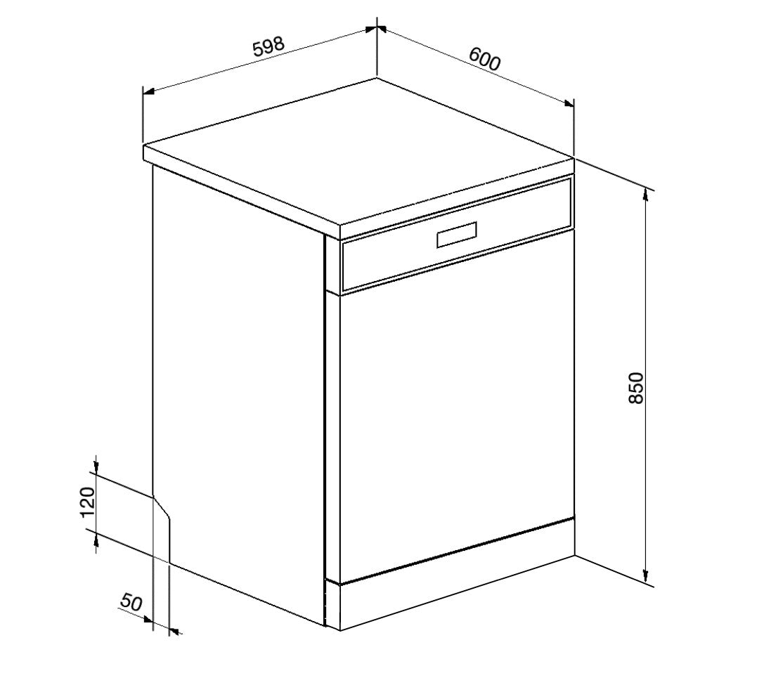 Smeg White Freestanding Dishwasher DWA6314W2 - Factory Seconds Discount