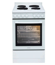Load image into Gallery viewer, Euromaid 54cm White Freestanding Electric Oven Solid Plate Cooktop EFF54W- Clearance
