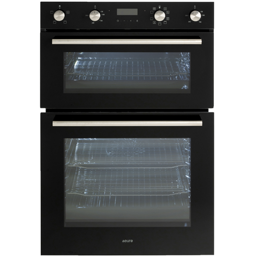 Euro 60cm Black Double Oven EO8060DBK - Ex Display Discount