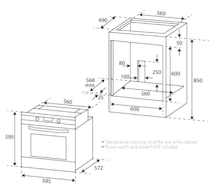 Euro 60cm Stainless Steel Oven EP6004SX - Carton Damage Discount