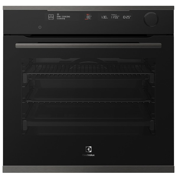 Electrolux 60cm Dark Stainless Steel Oven with Steam and Pyrolytic Cleaning EVEP618DSD- Ex Display Discount