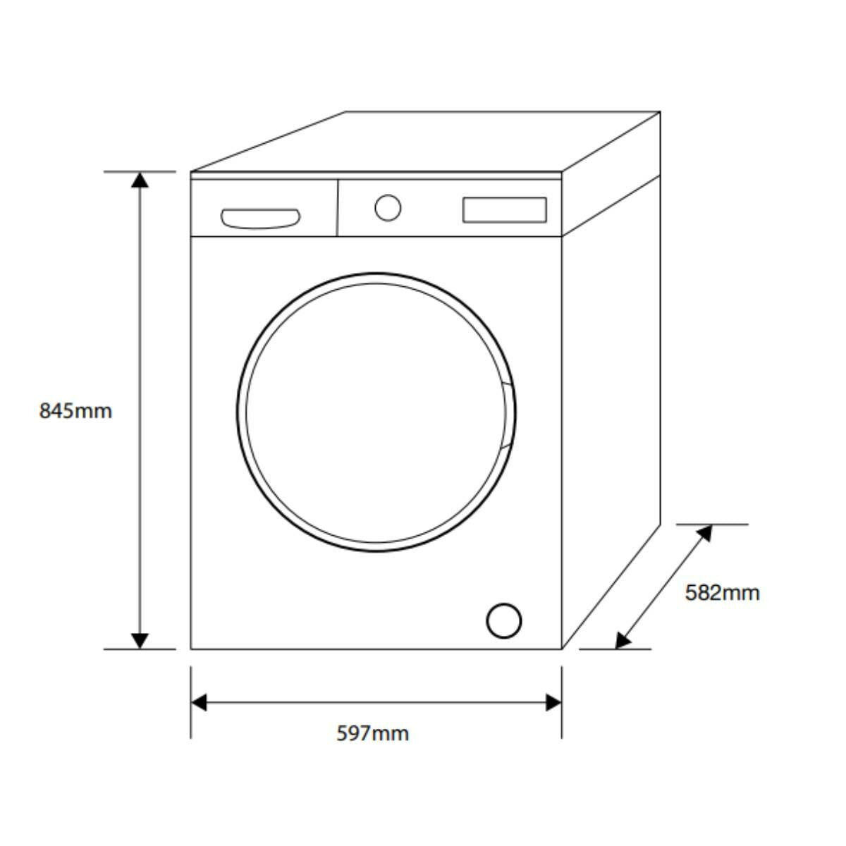 Euromaid EBFW800 8kg Front Load Washing Machine - Clearance