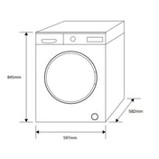 Euromaid EBFW800 8kg Front Load Washing Machine - Clearance