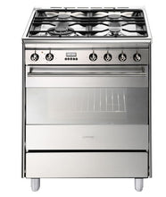 Load image into Gallery viewer, Smeg Stainless Steel 60cm Freestanding Oven FS61XNG8- Ex Demo Discount
