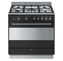 Load image into Gallery viewer, Smeg Black 90cm Freestanding Oven FS9606AS - Ex Demo Discount
