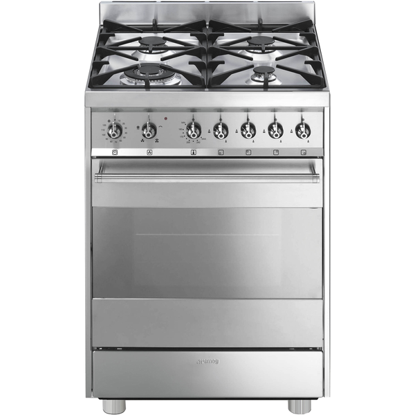 Smeg 60cm Stainless Steel All Gas Freestanding Oven C6GVXA8 - Factory Seconds Discount