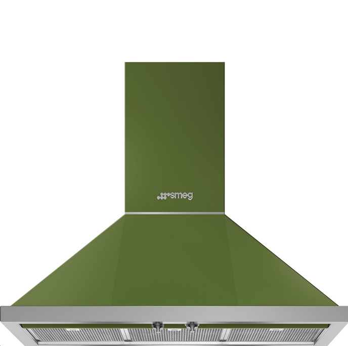 Smeg 90cm Olive Green Freestanding Portofino Oven and Rangehood CPF9IP