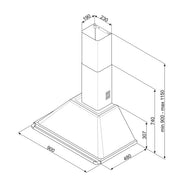 Smeg 90cm White Wallmount Rangehood KT90BA- Factory Seconds Discount