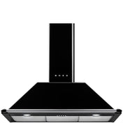 Smeg 90cm Black Wallmount Rangehood KT90BLA