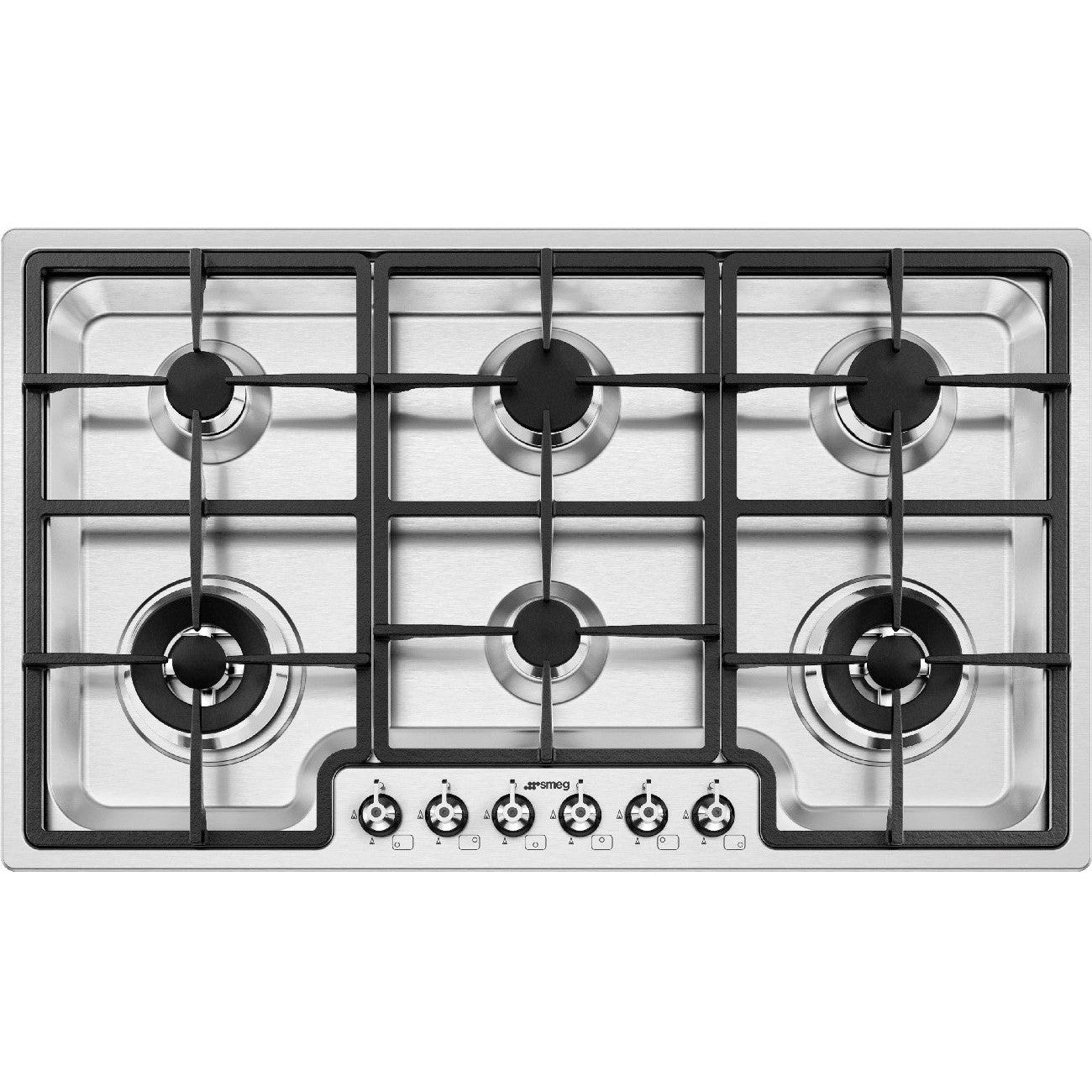 Smeg 90cm Stainless Steel Gas Cooktop PGA96 - Ex Display Discount