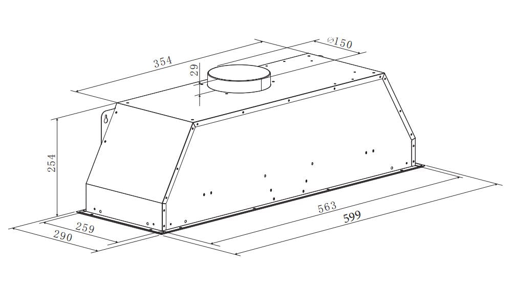 Smeg 60cm Undermount Rangehood PUM601X - Clearance