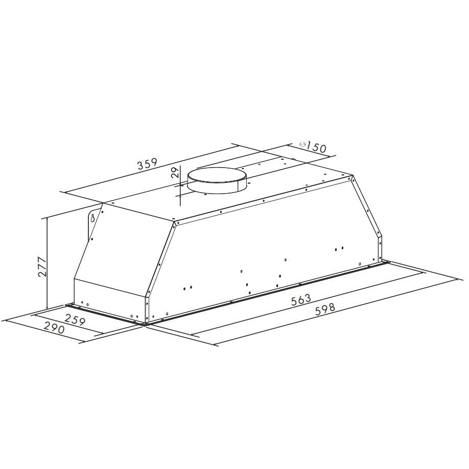 Smeg 60cm Undermount Rangehood PUM610X - Factory Seconds