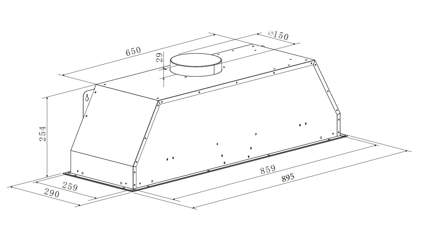 Smeg 90cm Undermount Rangehood PUM901X - Factory Seconds Discount