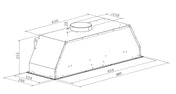 Smeg 90cm Undermount Rangehood PUM901X - Factory Seconds Discount