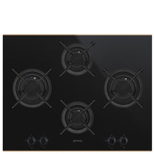 Load image into Gallery viewer, Smeg 65cm Dolce Stil Novo Black Gas Cooktop PV664LCNRAU- Factory Seconds Discount
