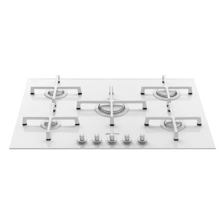 Smeg 72cm White Gas Cooktop PVA175CB - Clearance Stock