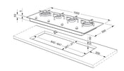 Smeg 100cm Gas Cooktop PX140A  - Clearance Stock