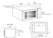Smeg 34L Freestanding Microwave Oven SA37X - Factory Seconds Discount
