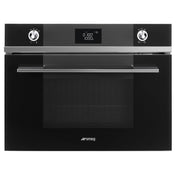 Smeg 60cm Black Linea Microwave Oven with Grill SFA4102MN - Factory Seconds Discount