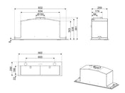 Smeg 90cm Undermount Rangehood SHU920X - Factory Seconds Discount