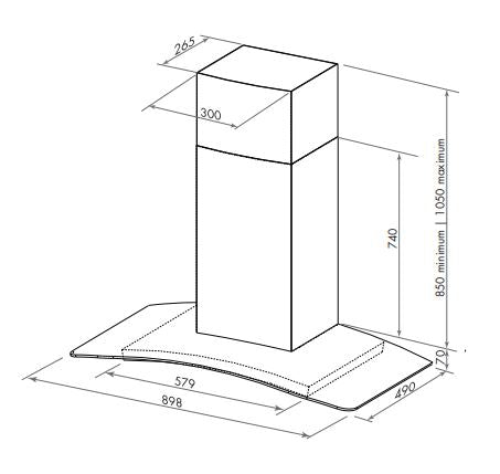 Smeg 90cm Wallmount Rangehood SHWG910X - Factory Seconds Discount