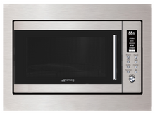 Load image into Gallery viewer, Smeg Classic 31L Microwave with Trim Kit Stainless Steel SMO31XT - Factory Seconds Discount
