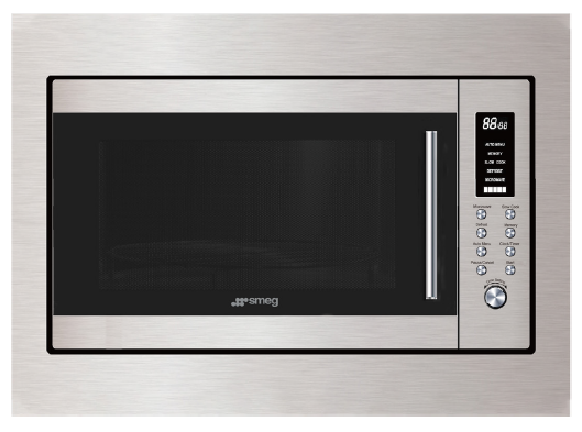 Smeg Classic 31L Microwave with Trim Kit Stainless Steel SMO31XT - Factory Seconds Discount