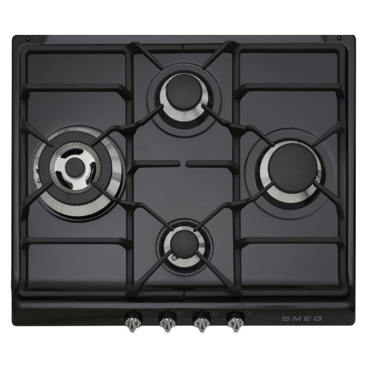 Smeg Black Victoria 60cm Gas Cooktop SRA964NGH- Clearance Stock