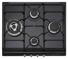 Load image into Gallery viewer, Smeg Black Victoria 60cm Gas Cooktop SRA964NGH- Clearance Stock
