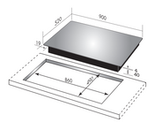 Smeg 90cm Ceramic Cooktop SA911XA-1 - Factory Seconds Discount